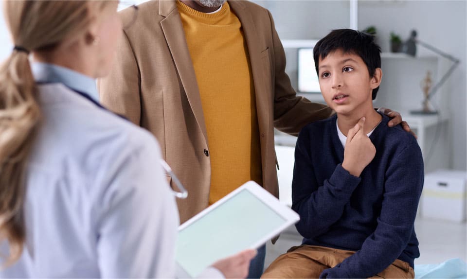 Father and Child at the Doctor's Office